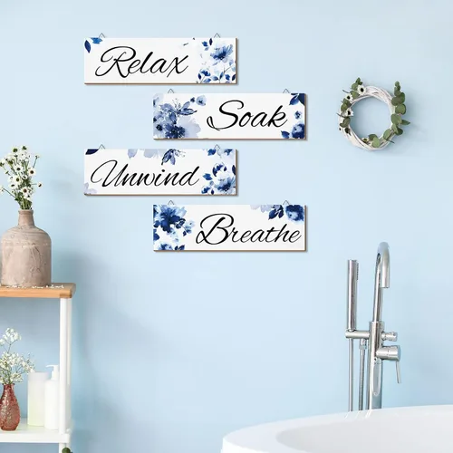Vista 5 de 4 piezas de arte de pared floral de acuarela de hongos para decoración de baño, decoración de pared, para baño, mariposa, flores, pintura, ramo