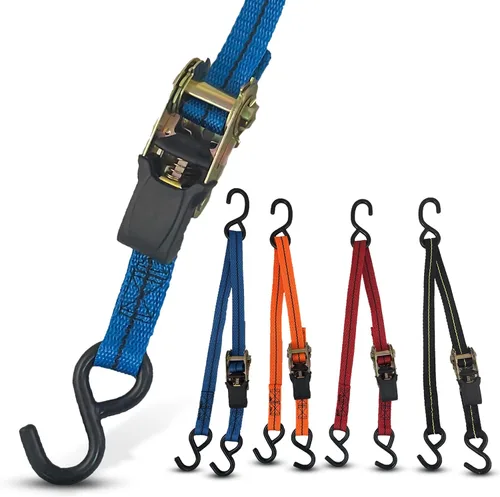 Vista 4 de Cajun Tie Downs - Correa de trinquete de amarre de 3 puntos para moto acuática, Sea Doo y Wave Runner (8 pies, negro)