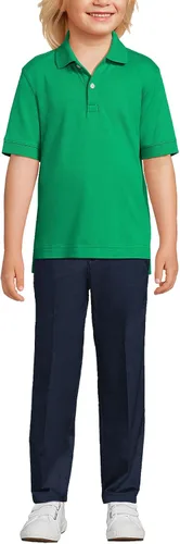Vista 13 de Lands' End - Polo de uniforme escolar para niños – 100% algodón cómodo que dura todo el año, de fácil cuidado, manga corta Negro