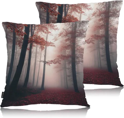 Vista 22 de Swono Juego de 2 fundas de almohada decorativas para el hogar de 18 x 18 pulgadas, diseño abstracto de color negro y amarillo, para sala de estar