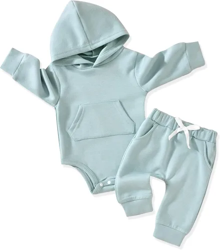 Vista 20 de Aalizzwell Conjunto de sudadera con capucha de invierno para bebé infantil Albaricoque