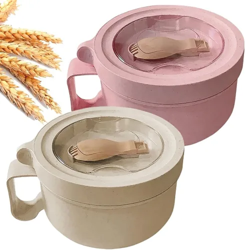 Vista 14 de Tazas para sopa de microondas con tapas, tazón de ramen para microondas de 28.7oz con tapa, diseño mejorado de agarre fácil para llevar contigo
