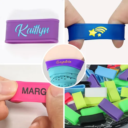 Vista 2 de 2 bandas de nombre personalizadas de paleta de pickleball, accesorios personalizados de paleta de pickleball para cinta de agarre seguro, bandas