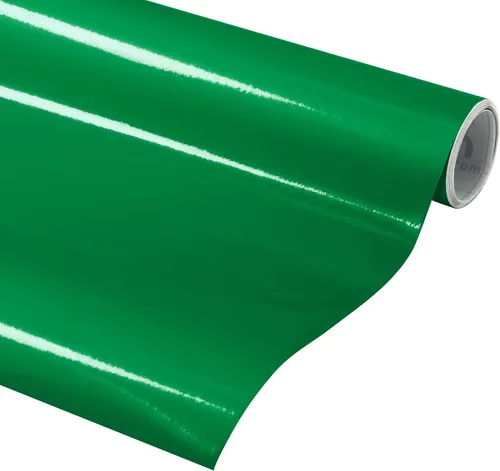 Vista 3 de VViViD DECO65 - Paquete de vinilo para manualidades verde brillante (7 x 11.8 pulgadas) y rojo cromo brillante (7 pies x 1 pies), M0