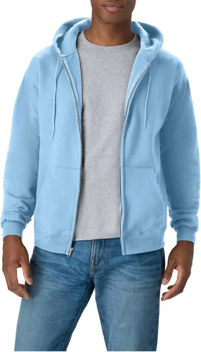 Vista 12 de Hanes Ecosmart - Sudadera con capucha y cremallera completa para hombre Ceniza
