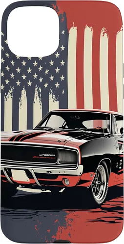 Vista 9 de Funda para iPhone 16, estilo vintage, con bandera de Estados Unidos, para hombre