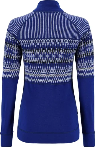 Vista 2 de Kari Traa Silja Half Zip - Camiseta de capa base para mujer, 100% lana merina, manga larga, camisa de invierno cálida