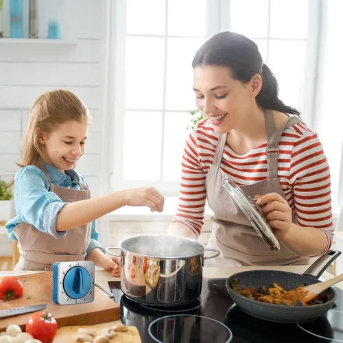 Vista 4 de Temporizadores de Cocina para Cocinar, Reloj Temporizador de Cocina de Chef con Alarma Fuerte, Temporizador de Escritorio 100% Mecánico - No