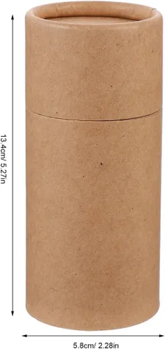 Vista 3 de Hemoton 20 cajas de regalo cilíndricas de papel de 5.27 x 4.56 x 2.28 pulgadas con tapas para almacenamiento de botellas de aceite esencial, té