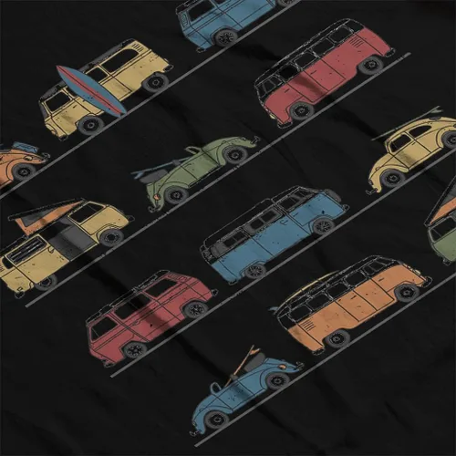 Vista 5 de Volkswagen Beetles and Vans Montage - Sudadera con capucha para mujer