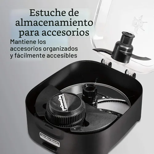 Vista 7 de Hamilton Beach Professional Stack & Snap - Procesador de alimentos y espiralizador de verduras para rebanar, triturar y amasar, canal