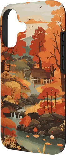 Vista 2 de Fall Theme & Colorful Autumn Leaves & Trees, Fall Colors Case for iPhone 17