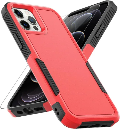 Vista 12 de MDCN Funda para iPhone 12 / iPhone 12 PRO: funda protectora de doble capa resistente para teléfono celular, a prueba de golpes, resistente