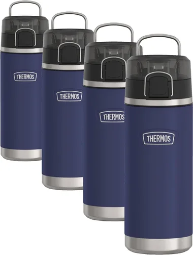 Vista 10 de THERMOS ICON Botella de agua aislada a prueba de fugas de 18 onzas con boquilla, mantiene las bebidas frías 16 horas, asa de transporte, apta