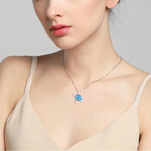 Vista 3 de PRAYMOS Collar de plata de ley 925 con colgante de joyería para mujer, relleno de calcetín de cumpleaños para ella