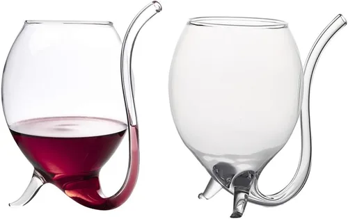 Vista 8 de kucehiup Copas de vino de tiburón negro, copa de vino tinto de 18 onzas con tiburón