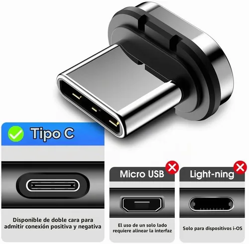 Vista 5 de Cabezal magnético de puntas de conector USB C de 24 pines (paquete de 3)