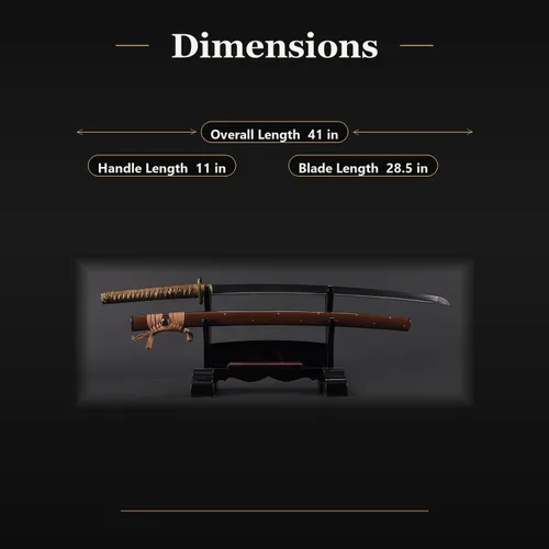 Vista 6 de Espada katana samurái japonesa de flor de ciruelo, forjada a mano, hoja de Damasco de acero al carbono 1045, arcilla, espiga completa, afilada