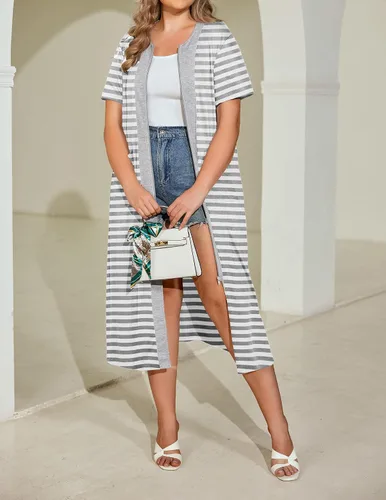 Vista 2 de Ekouaer - Vestido de entrecasa largo, con cremallera frontal, para mujer