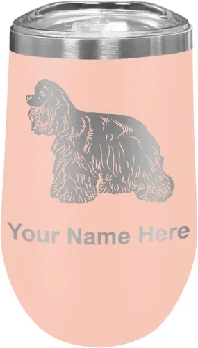 Vista 15 de LaserGram Vaso de vino de acero inoxidable de doble pared, grabado personalizado incluido (negro)