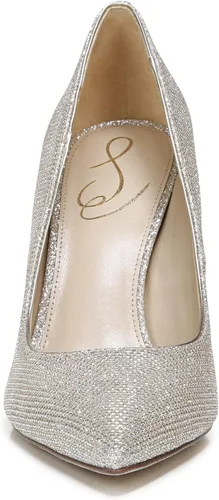 Vista 2 de Sam Edelman Bombas de avellana para mujer, Malla de yute, glamoroso, 6.5 Wide
