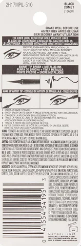 Vista 3 de Maybelline New York Master Precise Ink Metallic Liquid Liner, Black Comet, 0.06 onzas líquidas