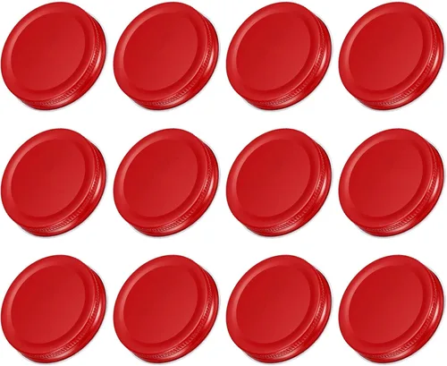 Vista 7 de uxcell Tapas para tarros de conserva, 2.76 pulgadas, boca regular, tapas de placa de hojalata a prueba de fugas para conservas de cocina