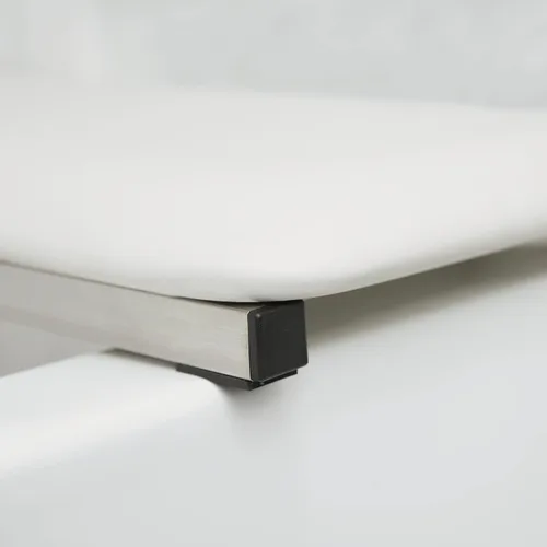 Vista 7 de Hermosa - Asiento de bañera acolchado plegable de 32 x 13.5 pulgadas, para montaje en pared, color blanco