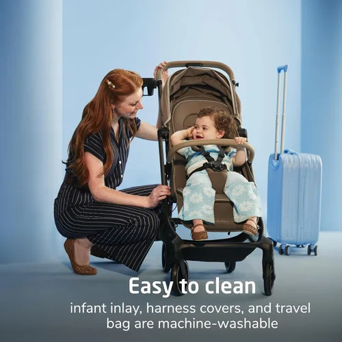 Vista 11 de Maxi-Cosi Oxford Cabin - Cochecito de viaje ligero para vuelos de avión, cochecito portátil para viajes familiares, sombra de mar