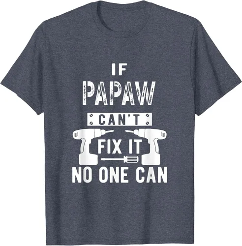 Vista 21 de If Papaw Can't Fix It No One Can Grandpa T-Shirt Asphalt Grey