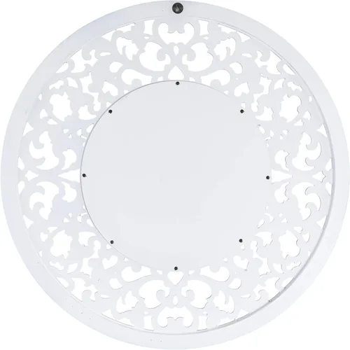 Vista 3 de SEI Furniture - Espejo decorativo de pared Kinior - Diseño de transición, acabado blanco - Totalmente montado - Ideal para baño, entrada (WS1092317)