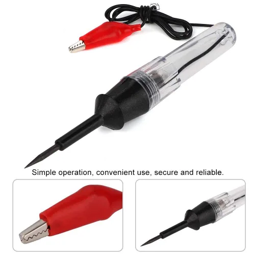 Vista 6 de para prueba de luz automotriz Gorgeri Car Test Pen, PVC Plastic 6-12-24V Car Auto Electrical Voltage Test Pen Light Lamp Circuit Tester Detector