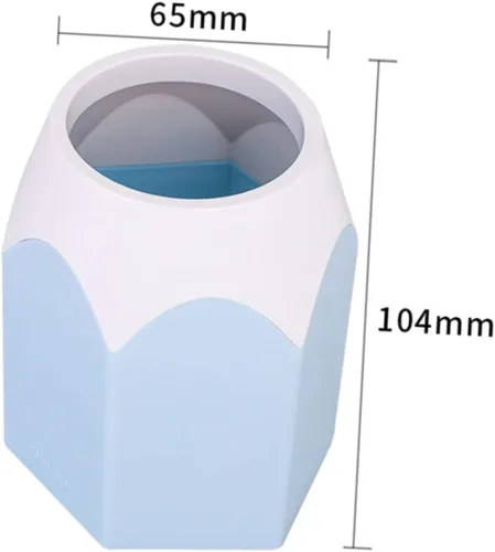 Vista 6 de Tofficu Soporte de bolígrafo de escritorio de 2 piezas para almacenamiento de brochas de maquillaje para estudiantes Bluex2 piezas