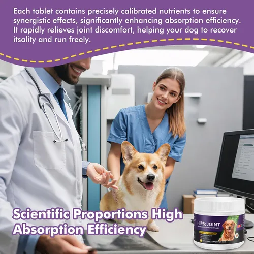 Vista 6 de Masticables de apoyo para cadera y articulaciones para perros, glucosamina condroitina MSM, 120