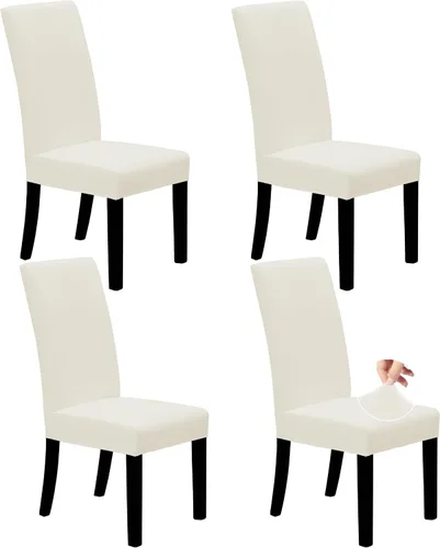 Vista 16 de Easy-Going - Juego de 2 fundas elásticas para sillas de comedor, fundas para sillas de comedor, fundas para sillas Parsons para comedor, ceremonia