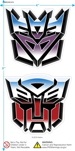 Vista 3 de Popfunk Camiseta clásica Transformers Squares y pegatinas