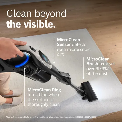 Vista 5 de Bosch Unlimited 10 - Aspiradora inalámbrica con 2 baterías incluidas, hasta 140 minutos en total, tubo flexible, cargador rápido, pelo de mascotas
