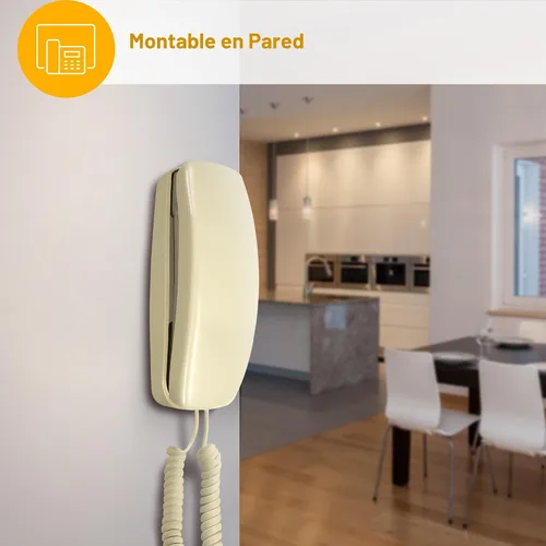 Vista 11 de AT&T Trimline 210 Teléfono fijo para casa, no requiere alimentación de CA, montaje en pared mejorado, teclado de botones grandes iluminado, 13