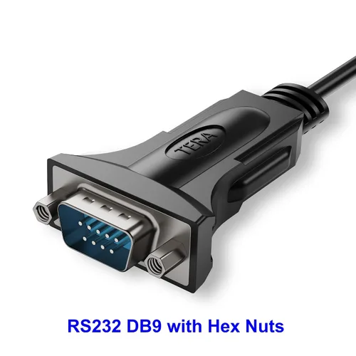 Vista 3 de Tera Grand - Cable adaptador USB C a RS232 Serial DB9 con tuercas hexagonales y chipset FTDI, compatible con Windows 11, 10, 8, 7, Vista, XP, 2000
