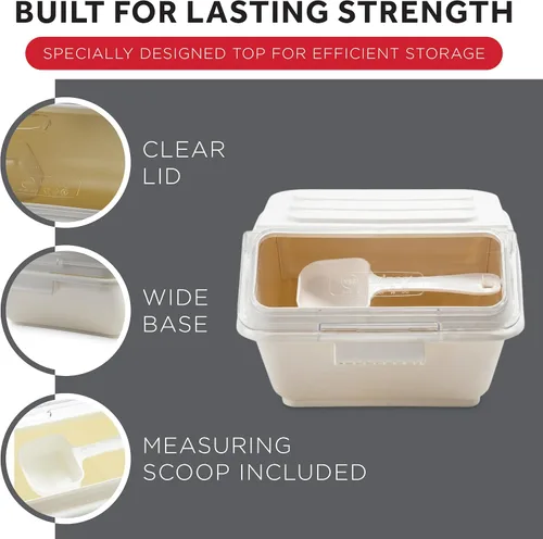 Vista 4 de Winco IB-2S - Contenedores de ingredientes para estantes, 2 galones (capacidad de 40 tazas), color blanco