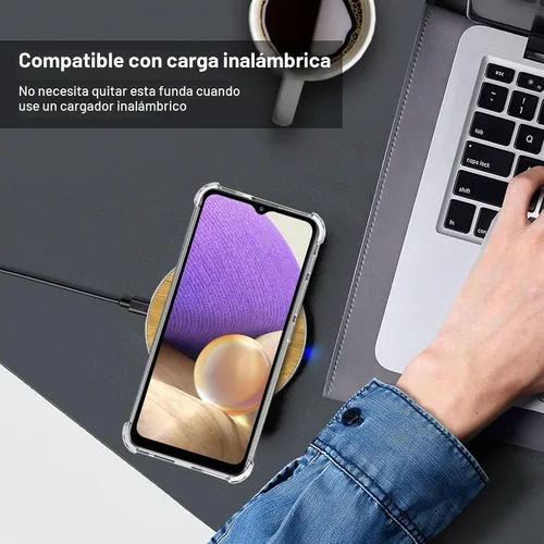 Vista 5 de Yiakeng Funda protectora para Samsung Galaxy A32 5G con protector de pantalla, transparente, delgada, de silicona suave, TPU protectora para Samsung
