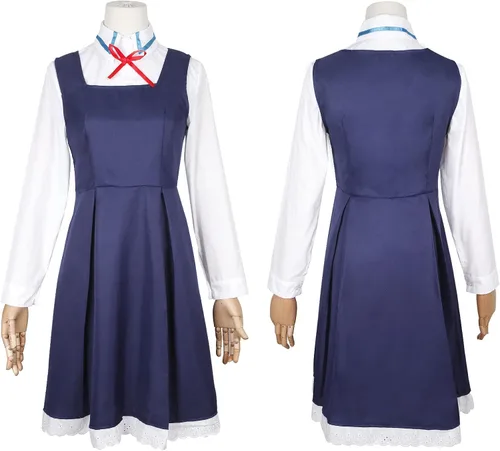 Vista 3 de Supjuiors Disfraz de anime, Anya Loid Forger, uniforme de cosplay, vestido de Halloween para niñas y hombres