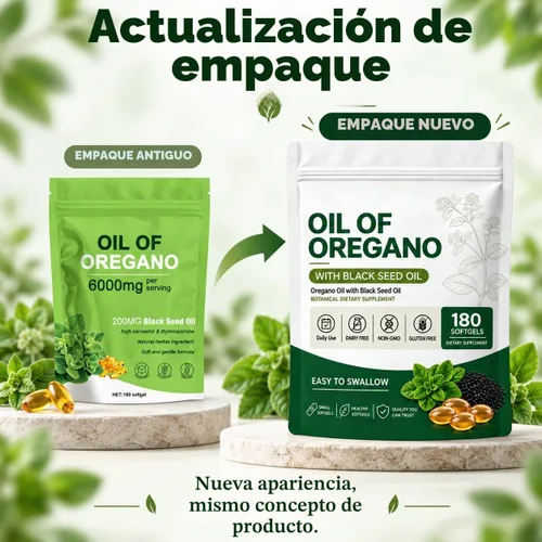 Vista 9 de Aceite de orégano con aceite de semilla negra, sin OMG y sin gluten (1)