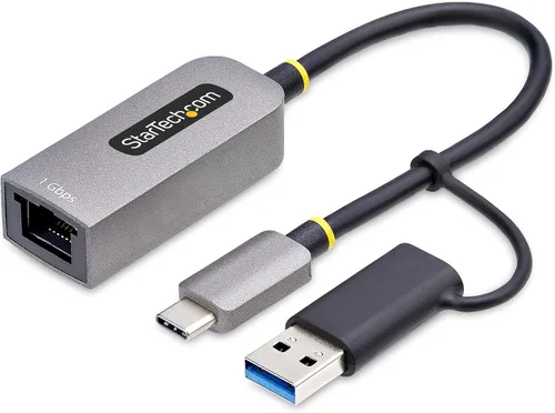 Vista 13 de StarTech adaptador de red de NIC con conexión Gigabit Ethernet y puerto USB, Negro
