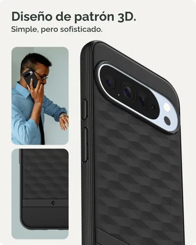 Vista 5 de Spigen para Pixel 10 Pro XL, funda Parallax MagFit (2025) [Diseñada para Pixelsnap, compatible con accesorios MagSafe] - negro mate