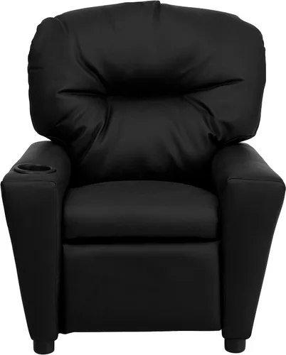 Vista 11 de Flash Furniture Chandler LeatherSoft - Silla reclinable para niños con portavasos y reclinable de seguridad, silla reclinable contemporánea