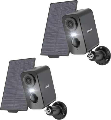 Vista 11 de ieGeek Cámaras de seguridad solares inalámbricas para exteriores con panel solar, cámara inalámbrica WiFi 2K para seguridad en el hogar con visión