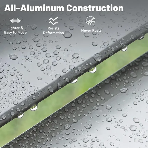 Vista 4 de Domi Pergola Screen All Aluminum, sombra de privacidad, 1 paquete, gris Gris oscuro