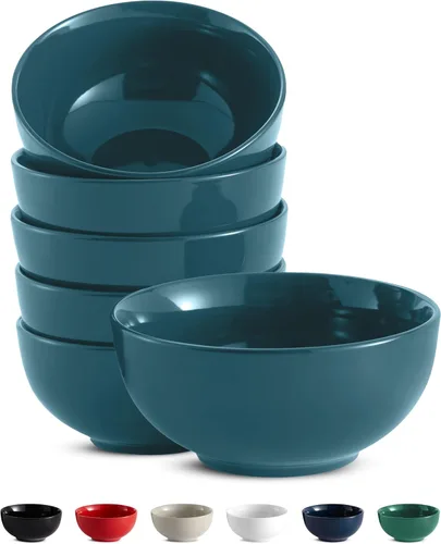 Vista 16 de KooK Tazones de sopa, cuenco para cereales, cerámica, cuencos para cocina, microondas, lavavajillas y congelador, platos de porcelana para pasta