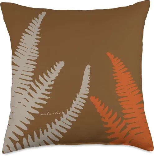 Vista 4 de Kupukupu Brown - Pala'ili Almohada de tiro 16x16, multicolor
